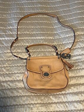 VTG Coach 70th Anniversary Willis Crossbody Satchel Bag in Tan Vachetta Leather